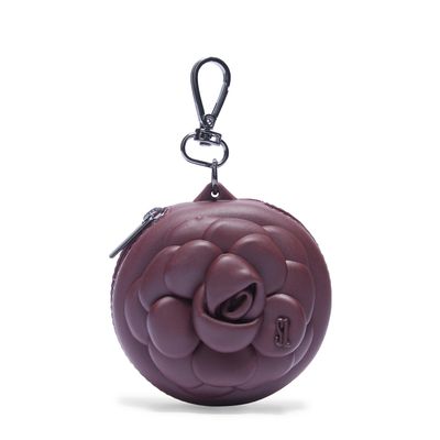 Chaveiro Porta Moedas Vinho Borracha Flor