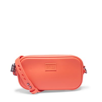 Bolsa Transversal Laranja Borracha Alça Regulável