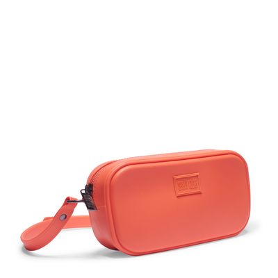 Bolsa Transversal Laranja Borracha Alça Regulável
