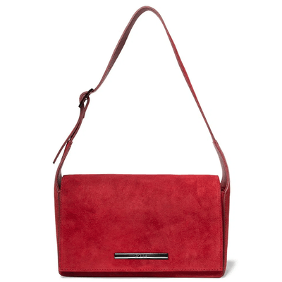 Bolsa Tiracolo Vinho Camurça Pequena