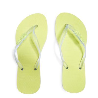 Flip Flop Verde Limão Borracha Flat