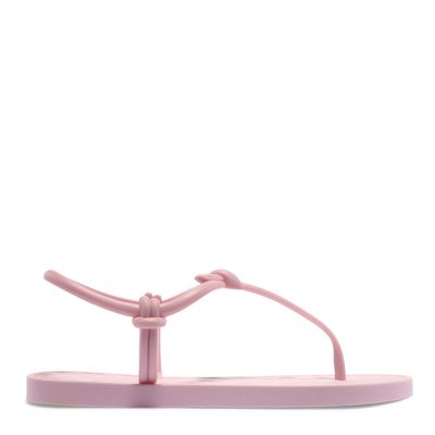 Rasteira Rosa Borracha Tira Slim