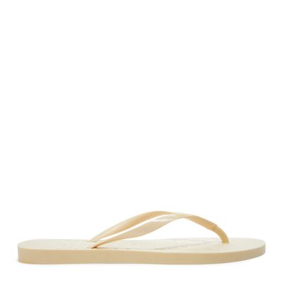 Flip Flop Off White Borracha Flat