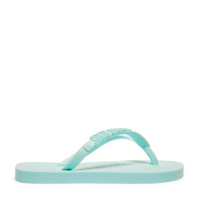 Flip Flop Infantil Azul Turquesa Borracha Flat