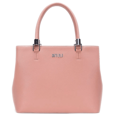 Bolsa Estruturada Risco Quadrada Transversal nude rosada