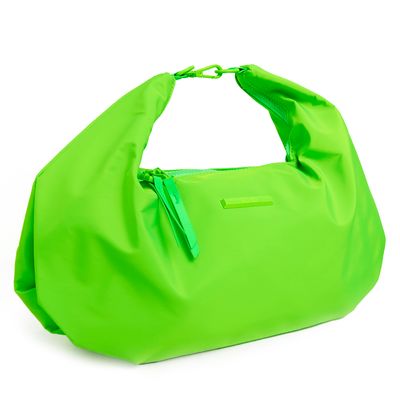 Bolsa Grande Hobo Verde Neon Nylon Transversal