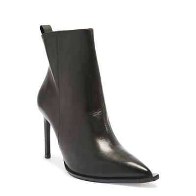 Bota Couro Premium Bico Fino Preta