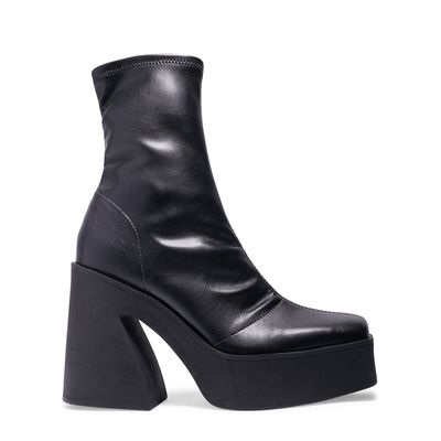 Bota Meia Pata Preta Stretch Cano Médio