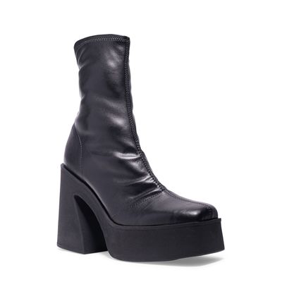 Bota Meia Pata Preta Stretch Cano Médio