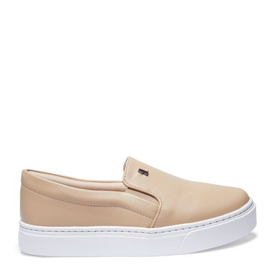Tênis Slip On Bege Flatform