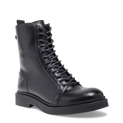 Bota Coturno Preta Cadarço