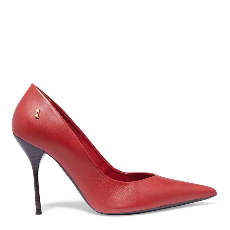 Scarpin vermelho 2024 de couro