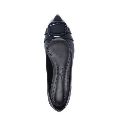 Sapatilha Preta Bico Fino Flat
