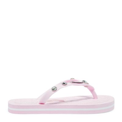 Chinelo Flip Flop Infantil Rosa Strass