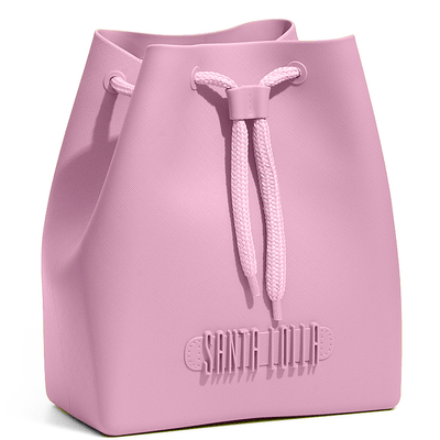 Bolsa Bucket Rosa Neon Borracha Média