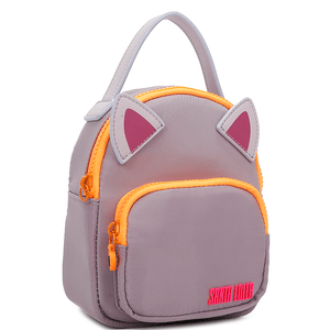 Mini mochila infantil com orelhas de gatinho Lilás Iris de nylon