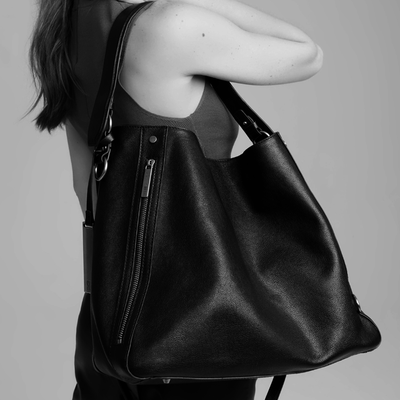 Bolsa Shopper Marrom Couro Grande Alças - Linha Genuine Leather