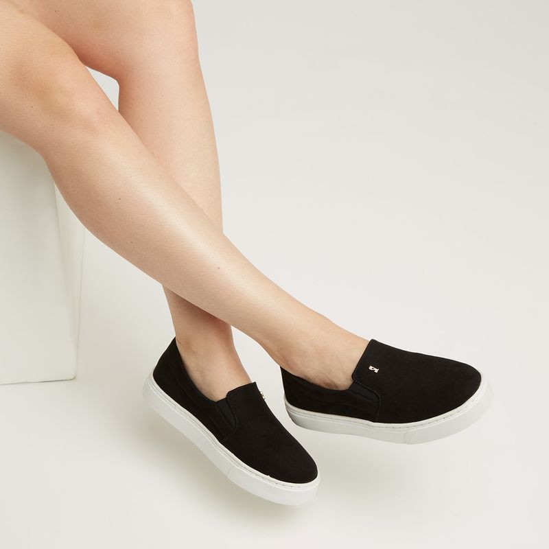 Tenis Feminino Slip On Sapateniscamurça Preto 33 ao 40