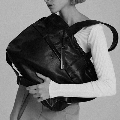 Bolsa Shopper Marrom Couro Grande Bolso Frontal - Linha Genuine Leather