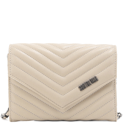 Bolsa Carteira Envelope Soft Marfim Alça Corrente