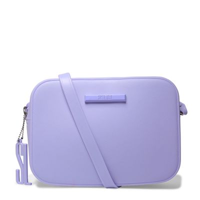 Bolsa Transversal Roxo Borracha Alça Ajustável