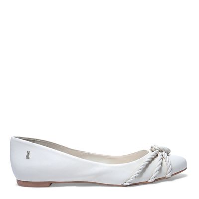 Sapatilha Off White Bico Redondo