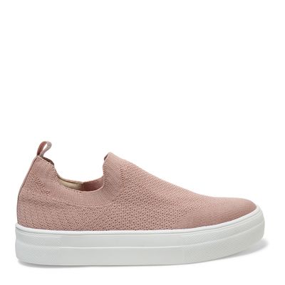 Tênis Slip On Rosa Tecido