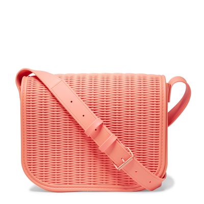 Bolsa Transversal Laranja Borracha Tramada