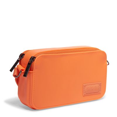 Bolsa Transversal Laranja Borracha Alça Média