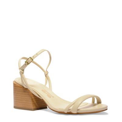 Sandália Off White Bico Redondo