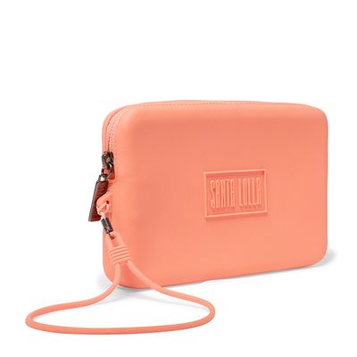 Bolsa Clutch Laranja Borracha Alça Fina