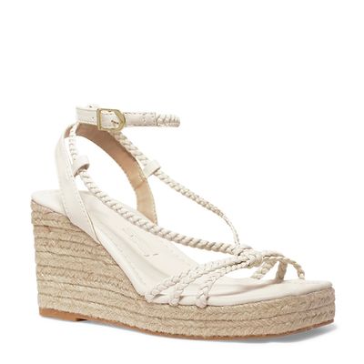 Sandália Espadrille Off White Salto Alto