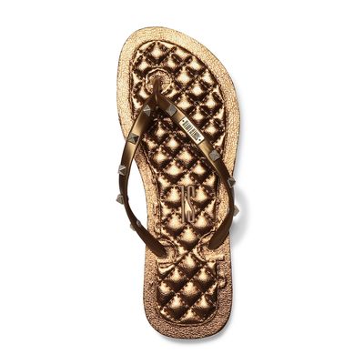 Flip Flop Bronze Metálico Spike