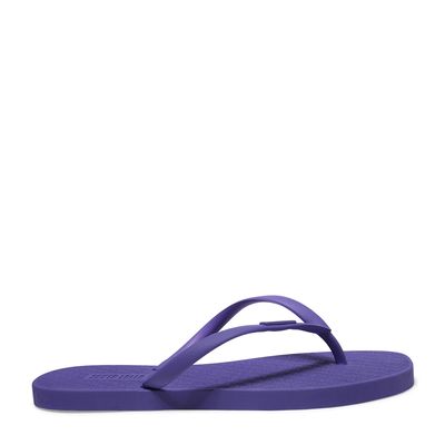 Flip Flop Roxo Borracha Tiras Flat