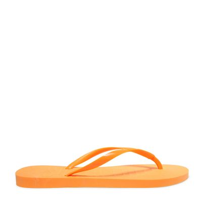 Flip Flop Laranja Borracha Flat