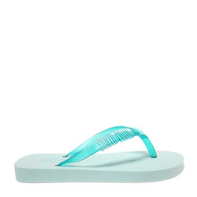 Flip Flop Infantil Azul Turquesa Borracha Flat