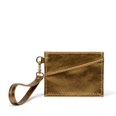 Porta Cartão Bronze Metalizado Alça de Mão