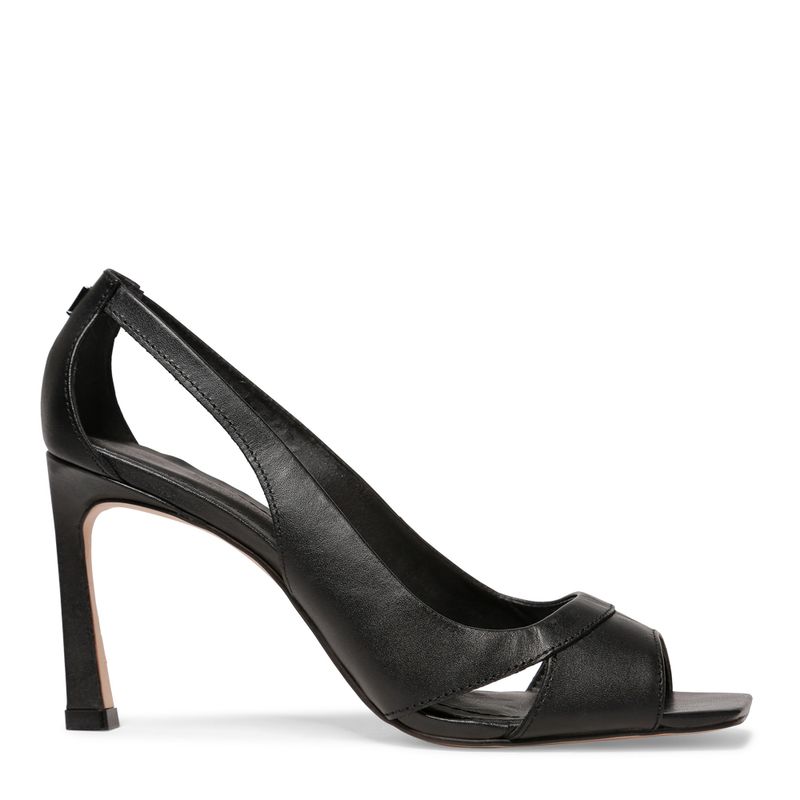 Sapato peep sales toe preto