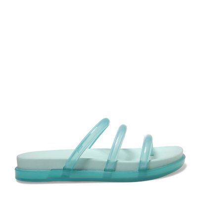 Papete Azul Turquesa Borracha Tiras Flat