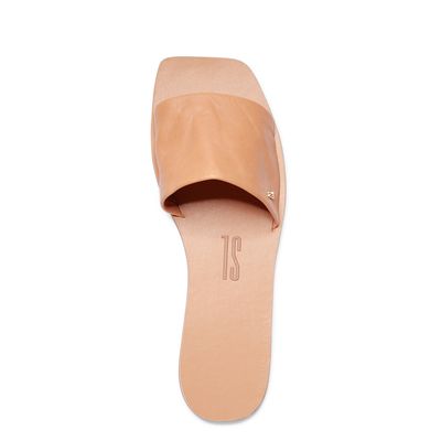 Rasteira couro nobre soft cognac