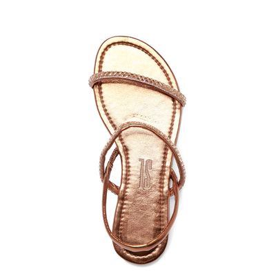 Rasteira Metalizada Soft Bronze Brilho