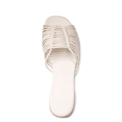 Sapato Mule Off White Tiras Salto Baixo