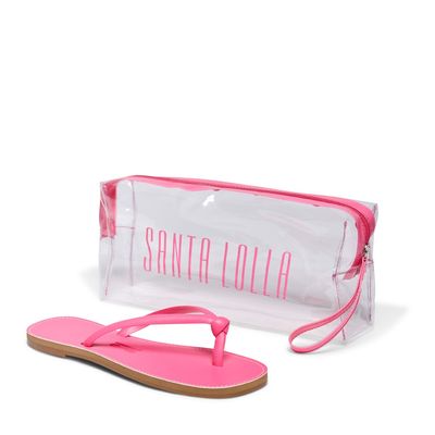 Rasteira Napa Havai Rosa Neon