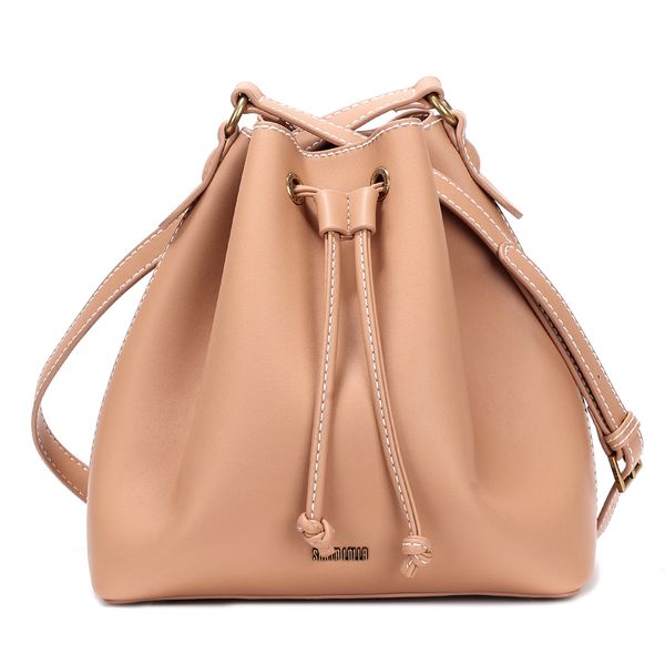 Bolsa Bucket Marrom Alça Fina