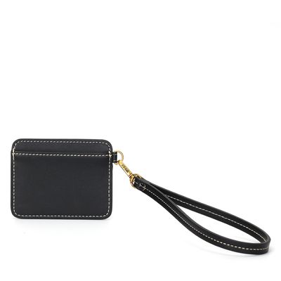 Porta Cartão Preto Pesponto