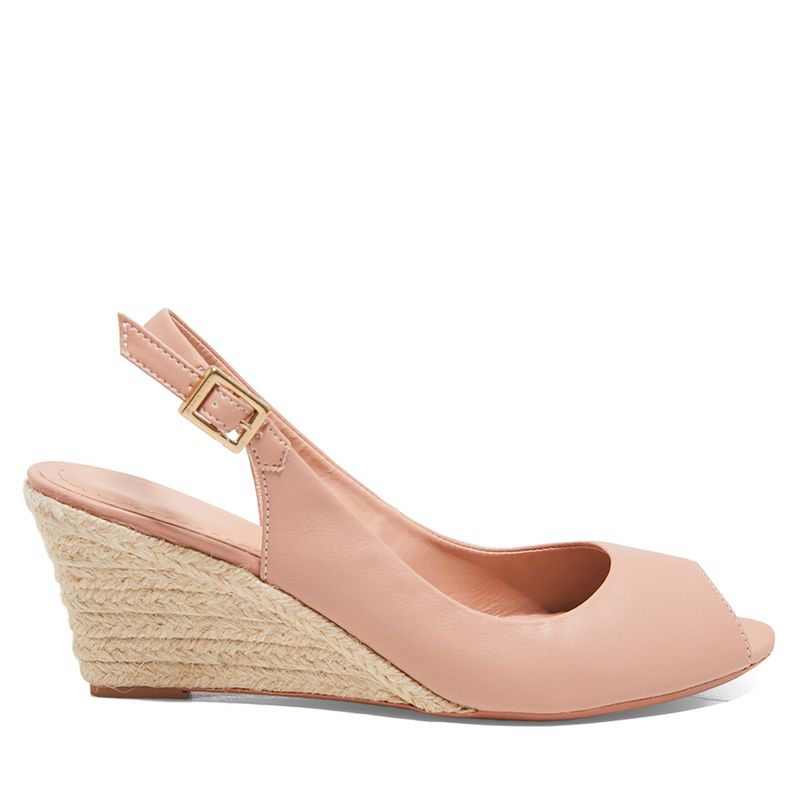 Peep toe 2024 anabela nude