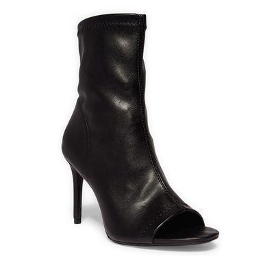 Bota Open Boot Napa Soft Preto Salto Alto Fino