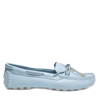 Mocassim Couro Floater Azul