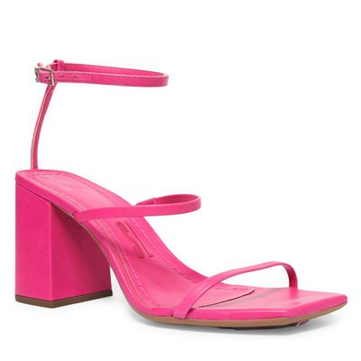 Sandália Couro Confort Rosa Pink