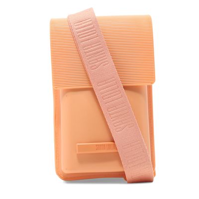 Bolsa Shoulder Bag Laranja Borracha Pequena Alça Transversal